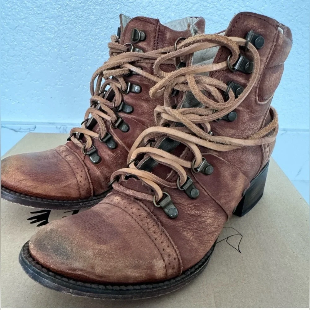 Freebird Gage Sz 7 Boots Cognac